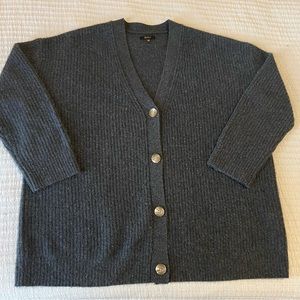 Quince Mongolian Cashmere Oversized Boyfriend Cardiagn